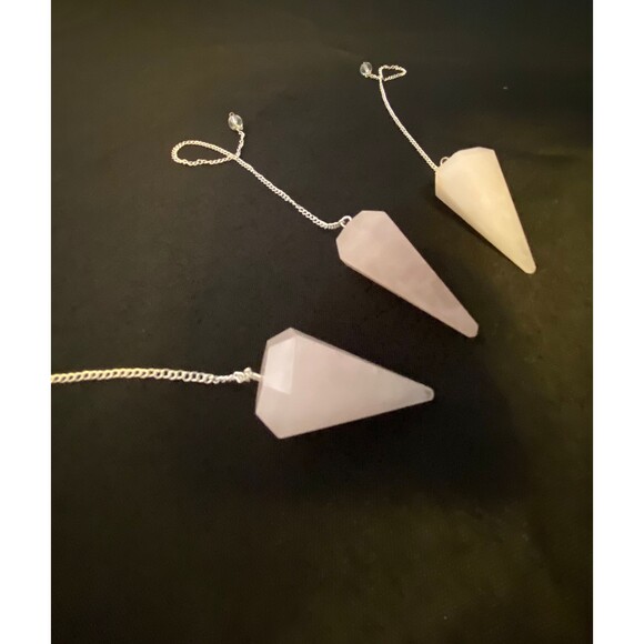 Reiki Infused Rose Quartz Crystal Pendulum - Picture 5 of 10